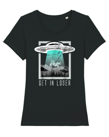 Retro Vintage Get In Loser Bigfoot Sasquatch Black