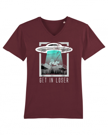 Retro Vintage Get In Loser Bigfoot Sasquatch Burgundy