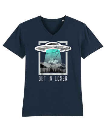 Retro Vintage Get In Loser Bigfoot Sasquatch French Navy