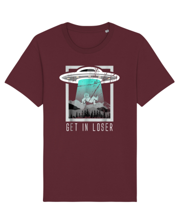 Retro Vintage Get In Loser Bigfoot Sasquatch Burgundy