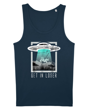 Retro Vintage Get In Loser Bigfoot Sasquatch Navy