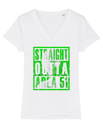 Straight Outta Area 51 Retro Vintage  White