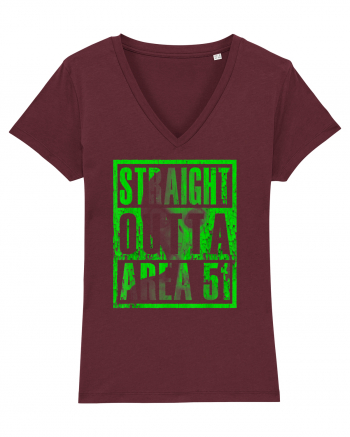 Straight Outta Area 51 Retro Vintage  Burgundy