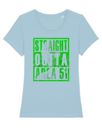 Straight Outta Area 51 Retro Vintage  Sky Blue