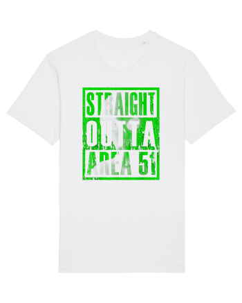 Straight Outta Area 51 Retro Vintage  White