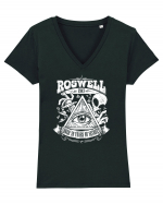 Roswell Alien Crash Tricou mânecă scurtă guler V Damă Evoker