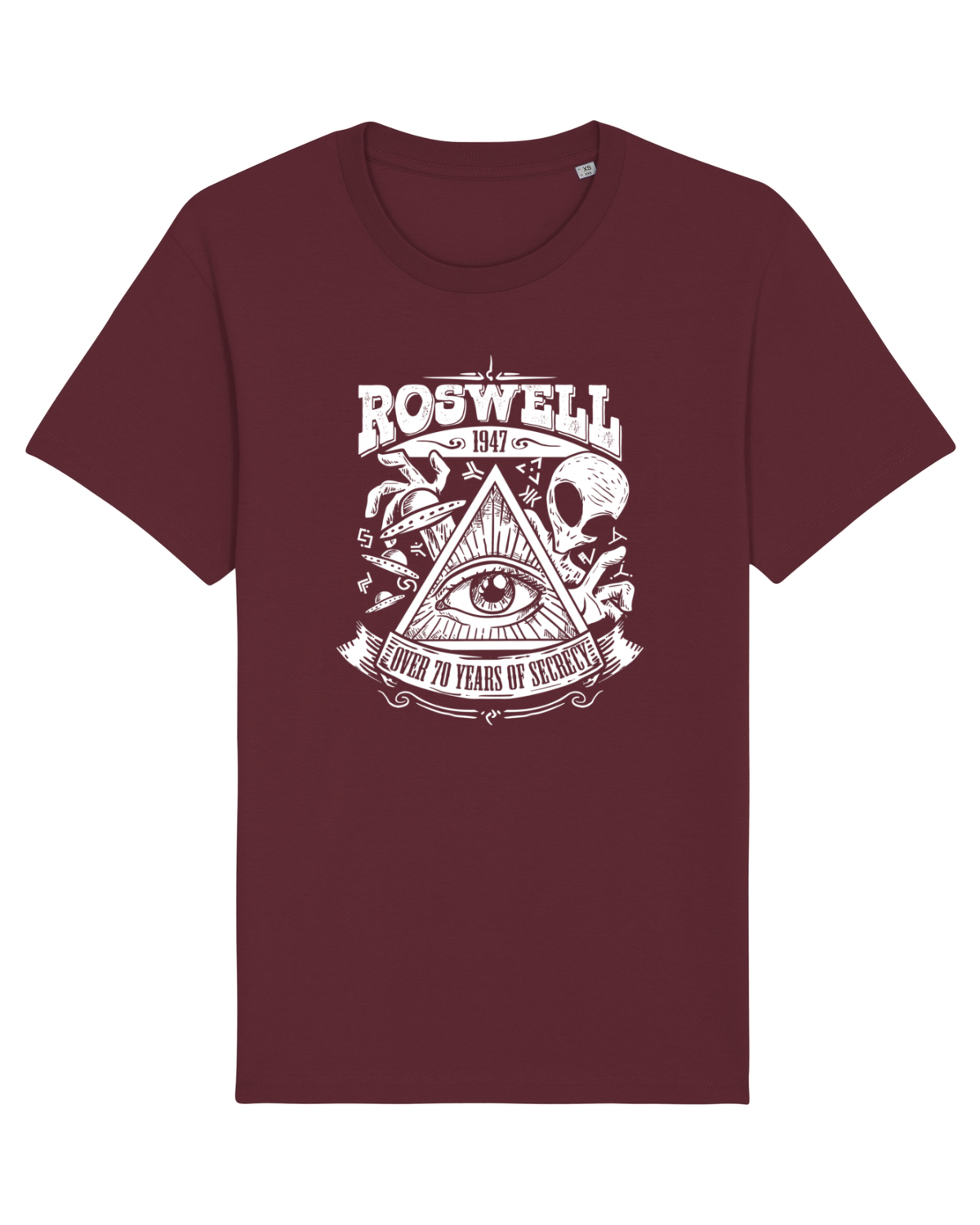 Tricou mânecă scurtă Unisex Rocker Burgundy