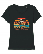 Roswell New Mexico Home of the Alien Crash Site Tricou mânecă scurtă guler larg fitted Damă Expresser
