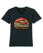 Roswell New Mexico Home of the Alien Crash Site Tricou mânecă scurtă guler V Bărbat Presenter