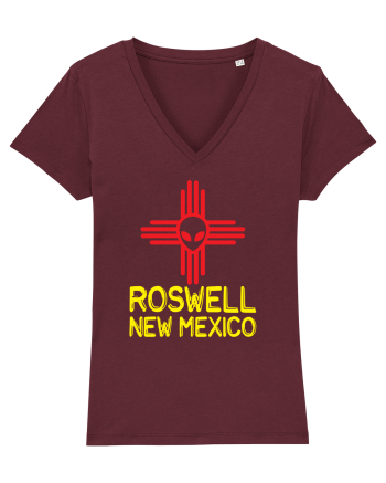 Roswell New Mexico Souvenir Zia Symbol Burgundy