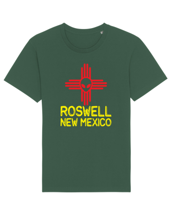 Roswell New Mexico Souvenir Zia Symbol Bottle Green