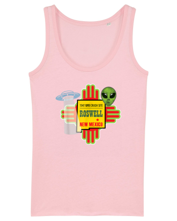 New Mexico UFO Alien Crash Site 1947 Zia Symbol Cotton Pink