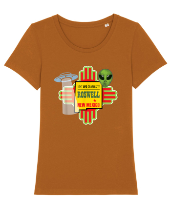 New Mexico UFO Alien Crash Site 1947 Zia Symbol Roasted Orange