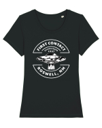 Roswell UFO Alien Conspiracy Theory Tricou mânecă scurtă guler larg fitted Damă Expresser
