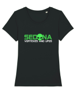 Sedona Vortex and UFO's Alien Tricou mânecă scurtă guler larg fitted Damă Expresser