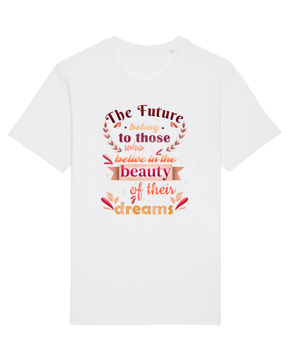Tricou mânecă scurtă Unisex Rocker White