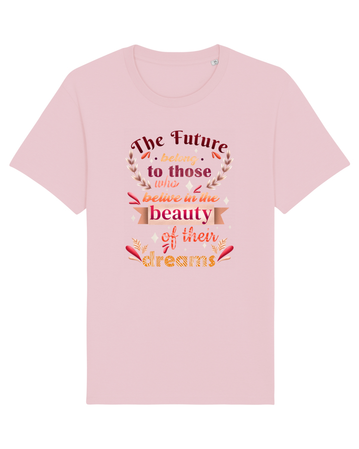 Tricou mânecă scurtă Unisex Rocker Cotton Pink