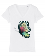 Butterfly Tricou mânecă scurtă guler V Damă Evoker