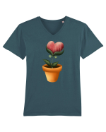 Flower of Heart Tricou mânecă scurtă guler V Bărbat Presenter