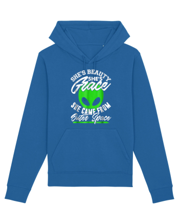 She Is  Beauty She Is Grace Outer Space Royal Blue