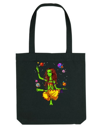 Space Alien Hippie Yoga Zen Meditation Psychedelic Black