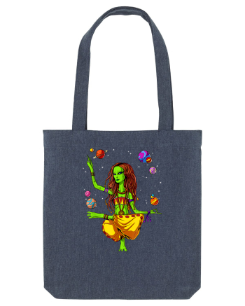 Space Alien Hippie Yoga Zen Meditation Psychedelic Midnight Blue