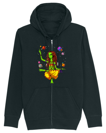 Space Alien Hippie Yoga Zen Meditation Psychedelic Black