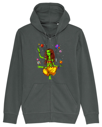 Space Alien Hippie Yoga Zen Meditation Psychedelic Anthracite