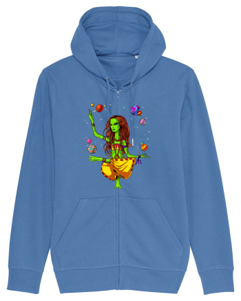 Space Alien Hippie Yoga Zen Meditation Psychedelic Bright Blue