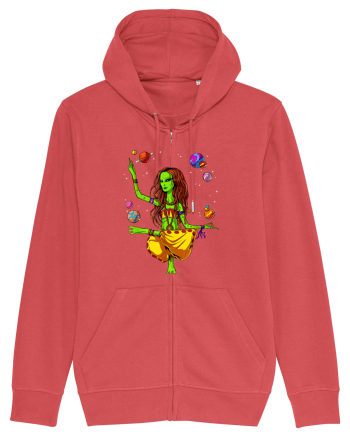 Space Alien Hippie Yoga Zen Meditation Psychedelic Carmine Red