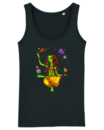 Space Alien Hippie Yoga Zen Meditation Psychedelic Black