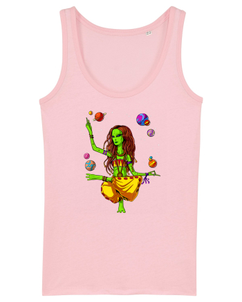 Space Alien Hippie Yoga Zen Meditation Psychedelic Cotton Pink