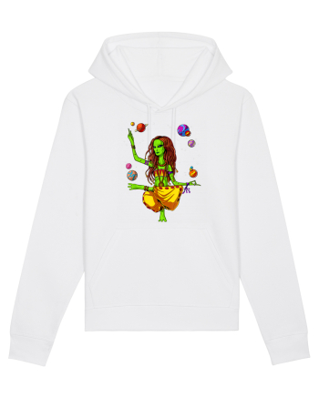 Space Alien Hippie Yoga Zen Meditation Psychedelic White