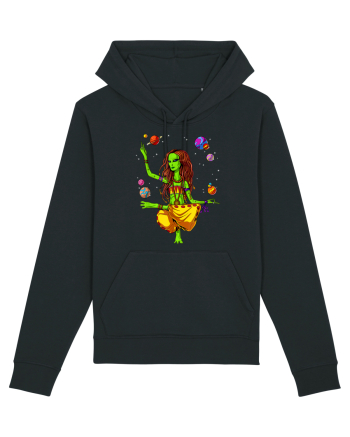 Space Alien Hippie Yoga Zen Meditation Psychedelic Black