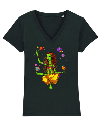 Space Alien Hippie Yoga Zen Meditation Psychedelic Black
