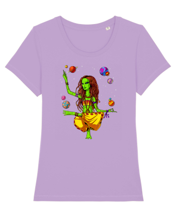Space Alien Hippie Yoga Zen Meditation Psychedelic Lavender Dawn