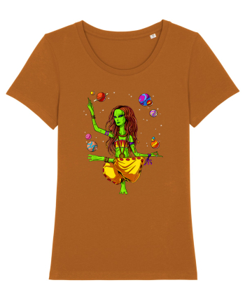 Space Alien Hippie Yoga Zen Meditation Psychedelic Roasted Orange