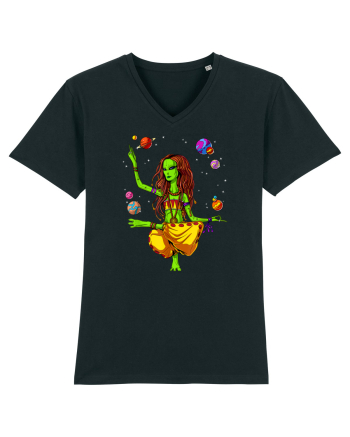Space Alien Hippie Yoga Zen Meditation Psychedelic Black