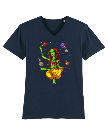 Space Alien Hippie Yoga Zen Meditation Psychedelic French Navy