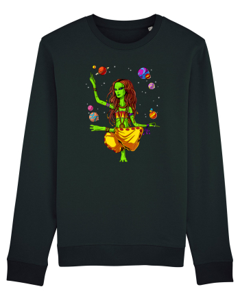 Space Alien Hippie Yoga Zen Meditation Psychedelic Black
