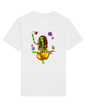 Space Alien Hippie Yoga Zen Meditation Psychedelic White