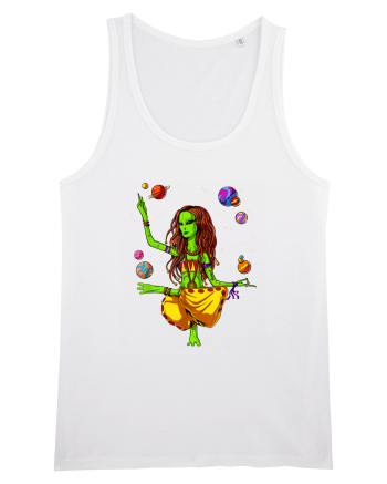 Space Alien Hippie Yoga Zen Meditation Psychedelic White