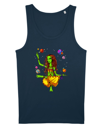 Space Alien Hippie Yoga Zen Meditation Psychedelic Navy