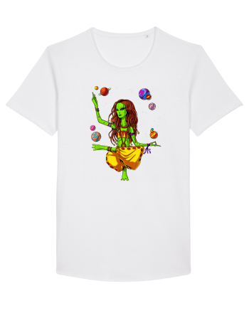 Space Alien Hippie Yoga Zen Meditation Psychedelic White