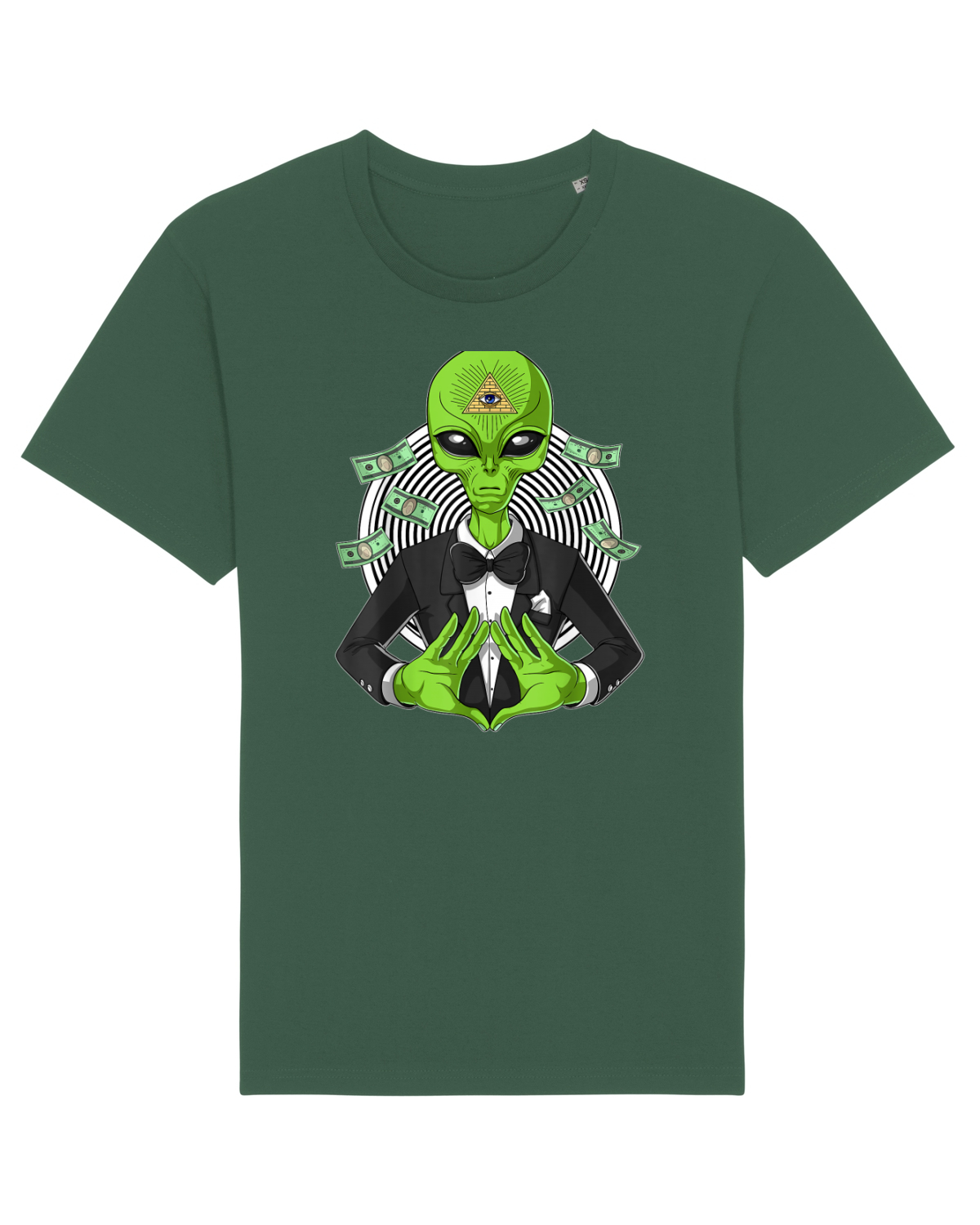 Tricou mânecă scurtă Unisex Rocker Bottle Green