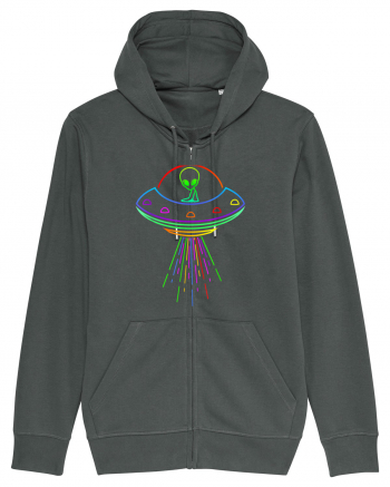 Space Alien UFO Neon Lights Rave Anthracite