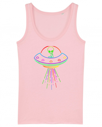 Space Alien UFO Neon Lights Rave Cotton Pink