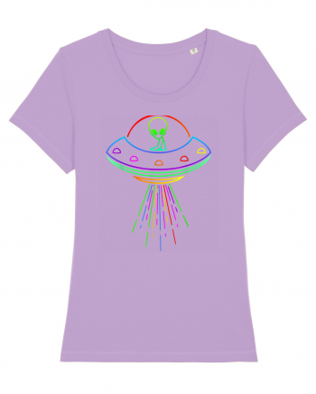 Space Alien UFO Neon Lights Rave Lavender Dawn