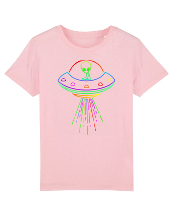 Space Alien UFO Neon Lights Rave Cotton Pink
