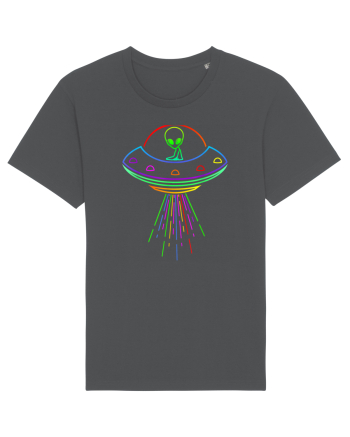 Space Alien UFO Neon Lights Rave Anthracite
